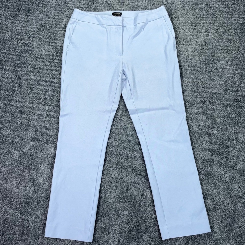 Ann Taylor Factory Signature Dress Pants Womens 6 Light Blue Straight Leg Work
